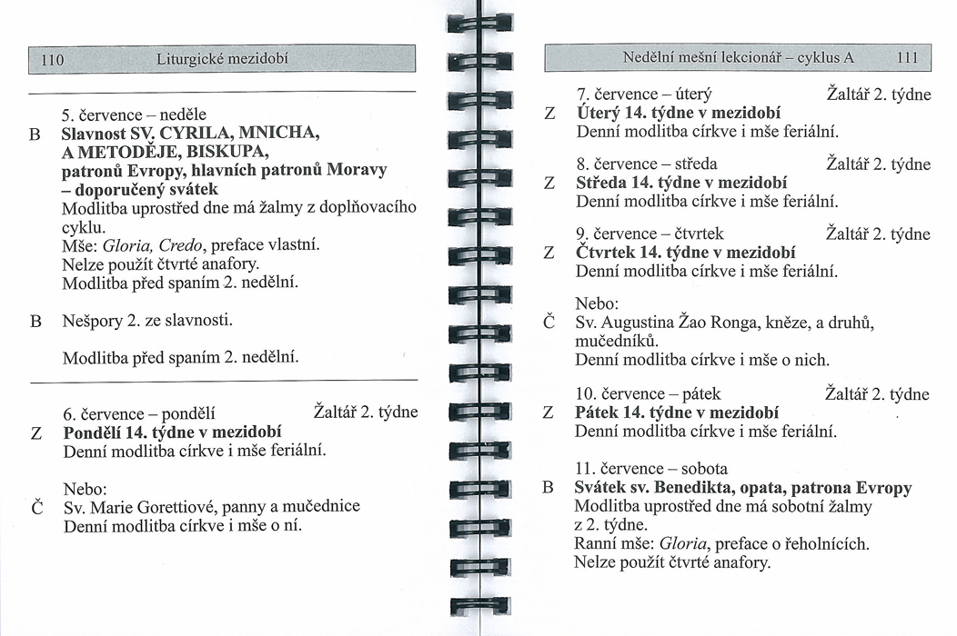 Liturgický kalendář na rok 2025–2026