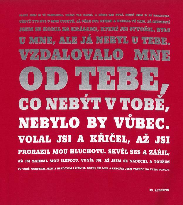 Triko červené s tmavě šedým olemováním u krku a na rukávech